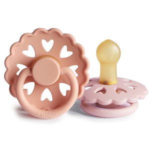 FRIGG Fairytale - Round Latex 2-Pack Pacifiers - The Princess and the Pea/Thumbelina - Size 1